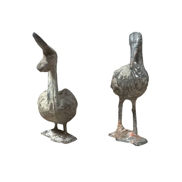Vintage Lead Figures 2 Birds Storks 1950s Vintage Lead Toys 1.75" Tall - Picture 5 of 7
